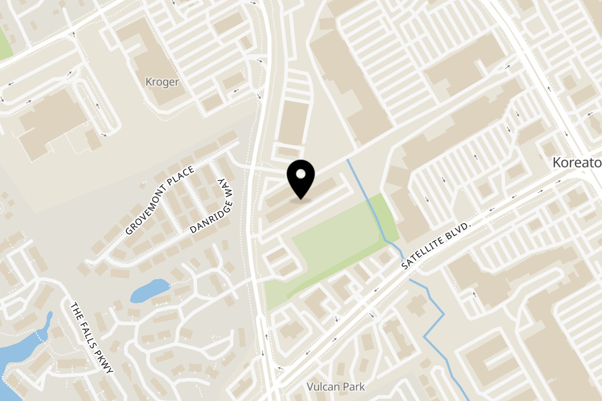 Map showing the location of White Windmill Bakery & Cafe Duluth (Steve Reynolds) on 3230 Steve Reynolds Blvd in Duluth